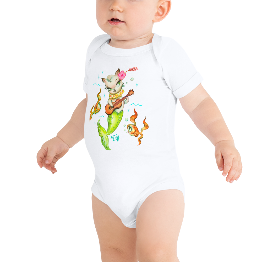 Merkitten with Ukulele • Baby Onesie