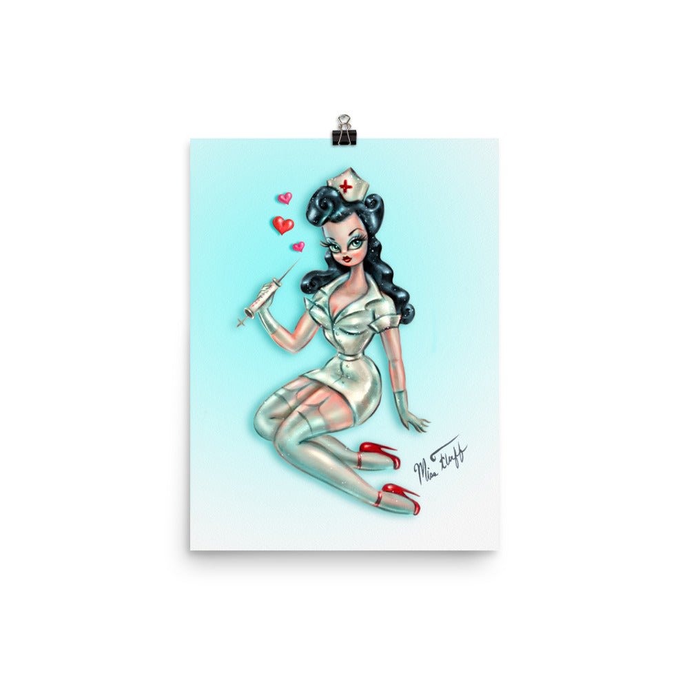 Raven Pinup Nurse • Art Print