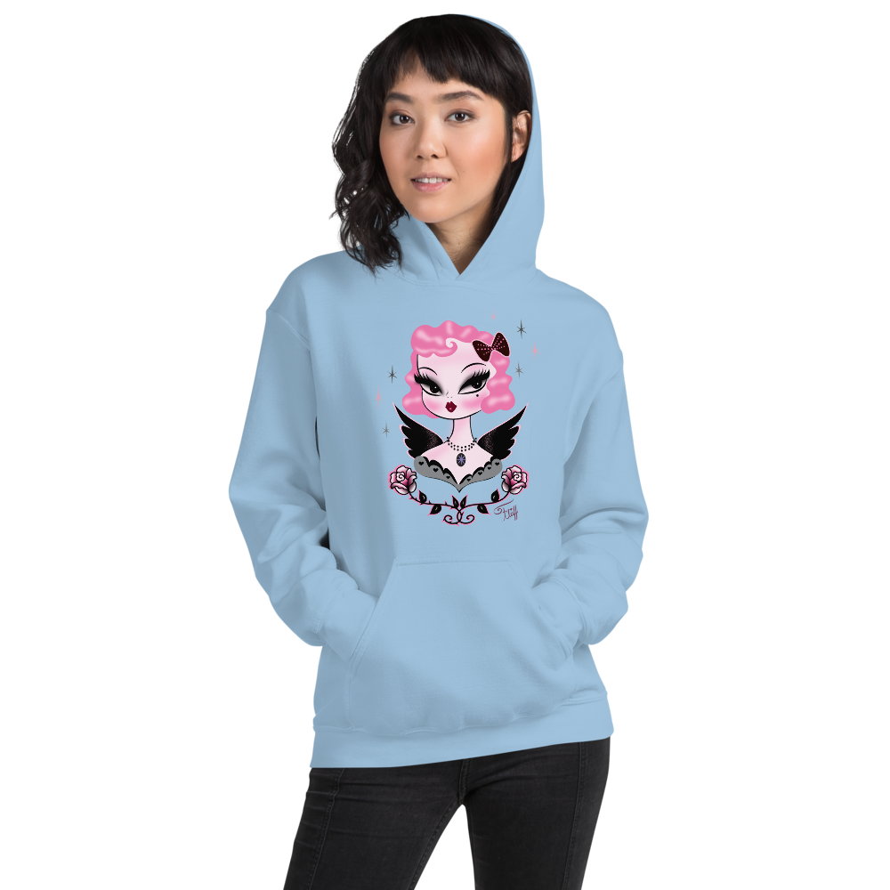 Pink Hair Dolly Angel • Unisex Hoodie