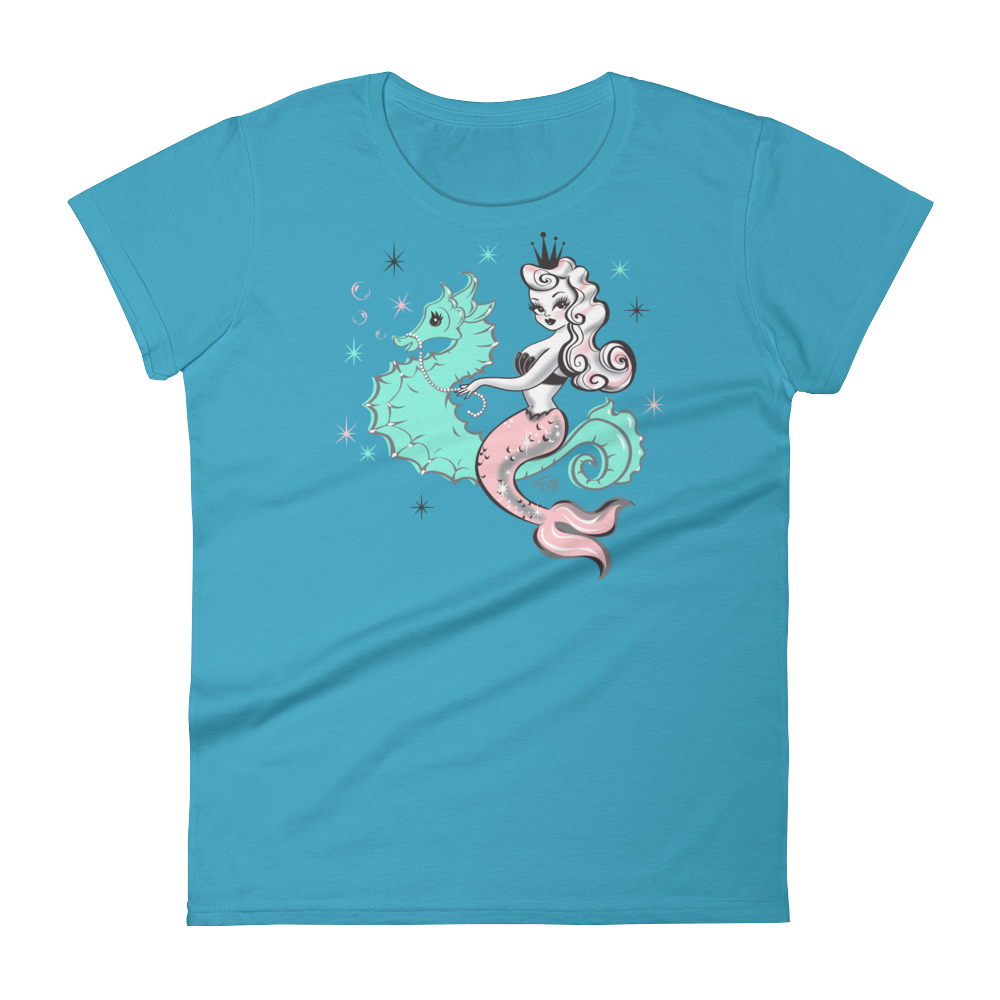 Pearla Riding a Seahorse • Tee