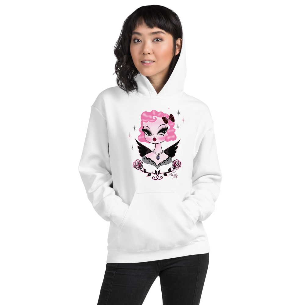 Pink Hair Dolly Angel • Unisex Hoodie