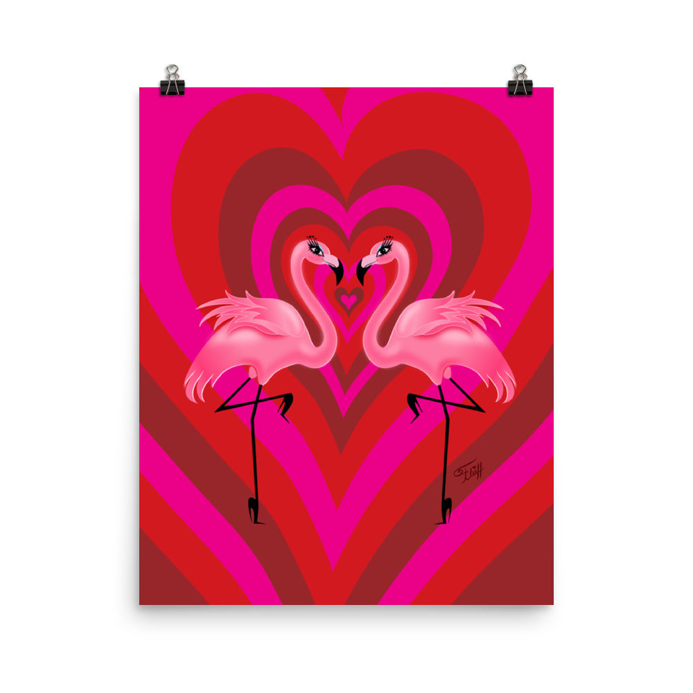 Flamingo Love • Art Print