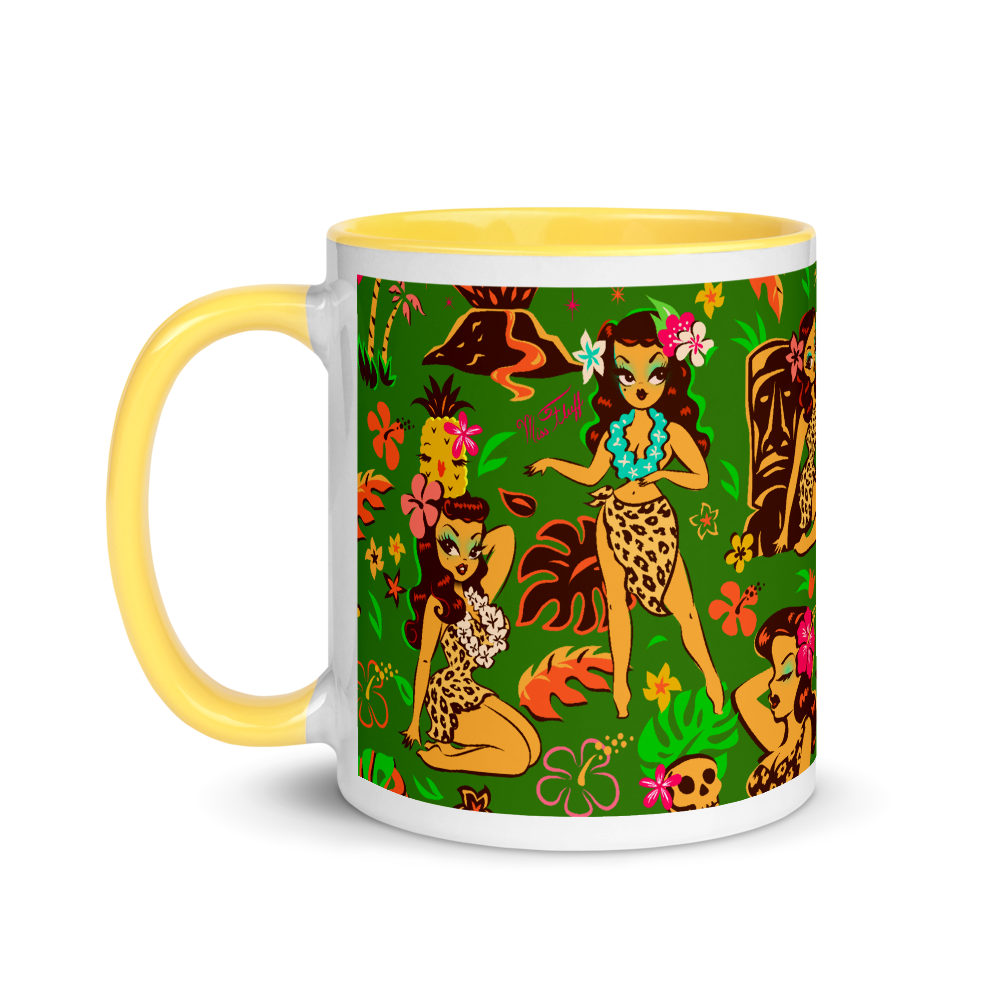 Tiki Temptress on Green • Mug