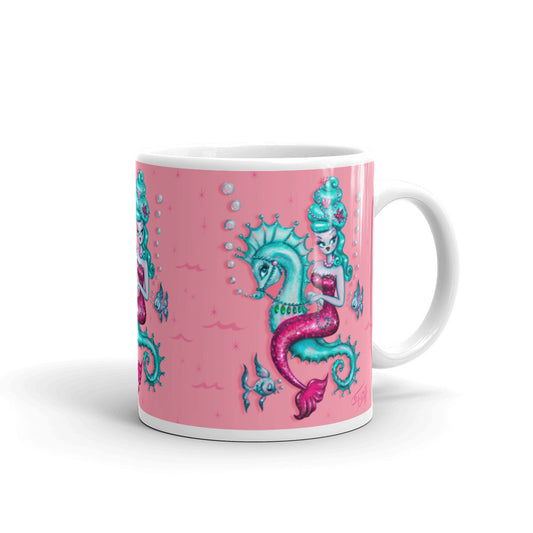 Mermaid with Candy Blue Bouffant • Mug