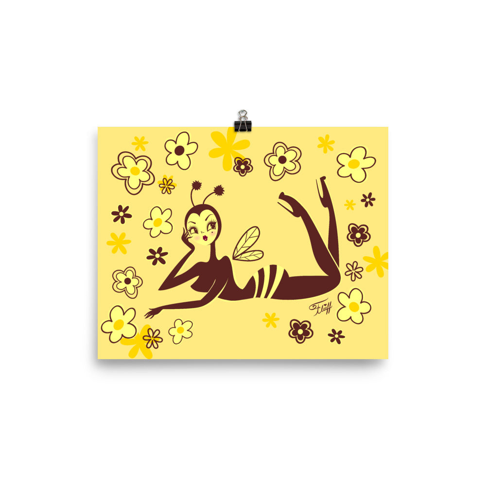 Bee Girl Lounging • Art Print