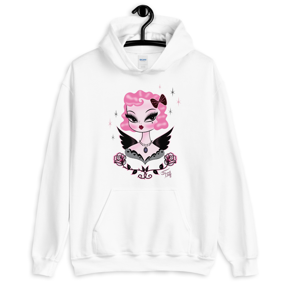 Pink Hair Dolly Angel • Unisex Hoodie