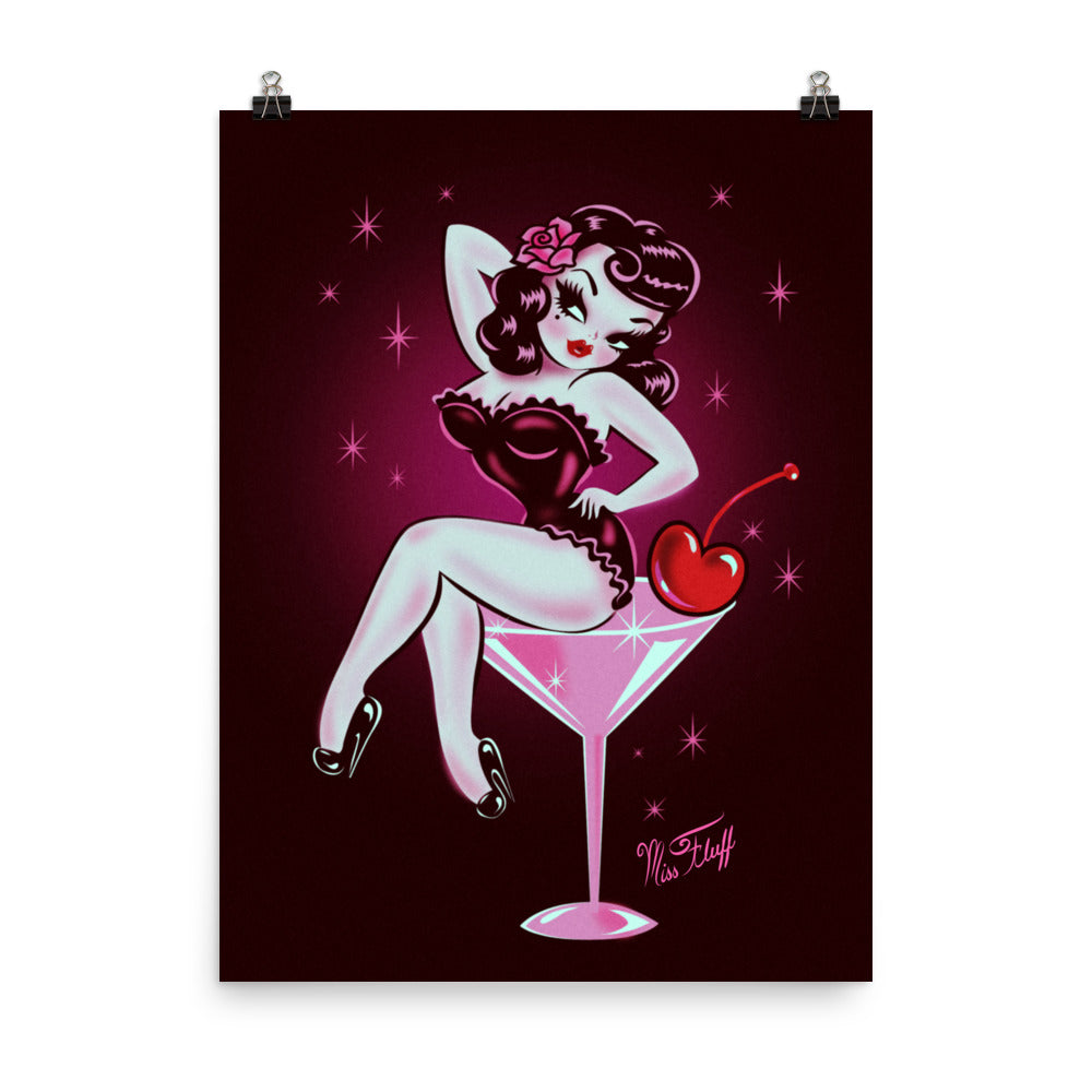 Cherry Martini Girl • Art Print