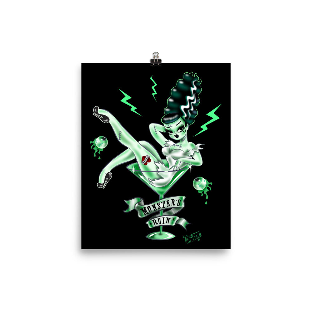 Bride of Frankie in a Martini Glass • Art Print