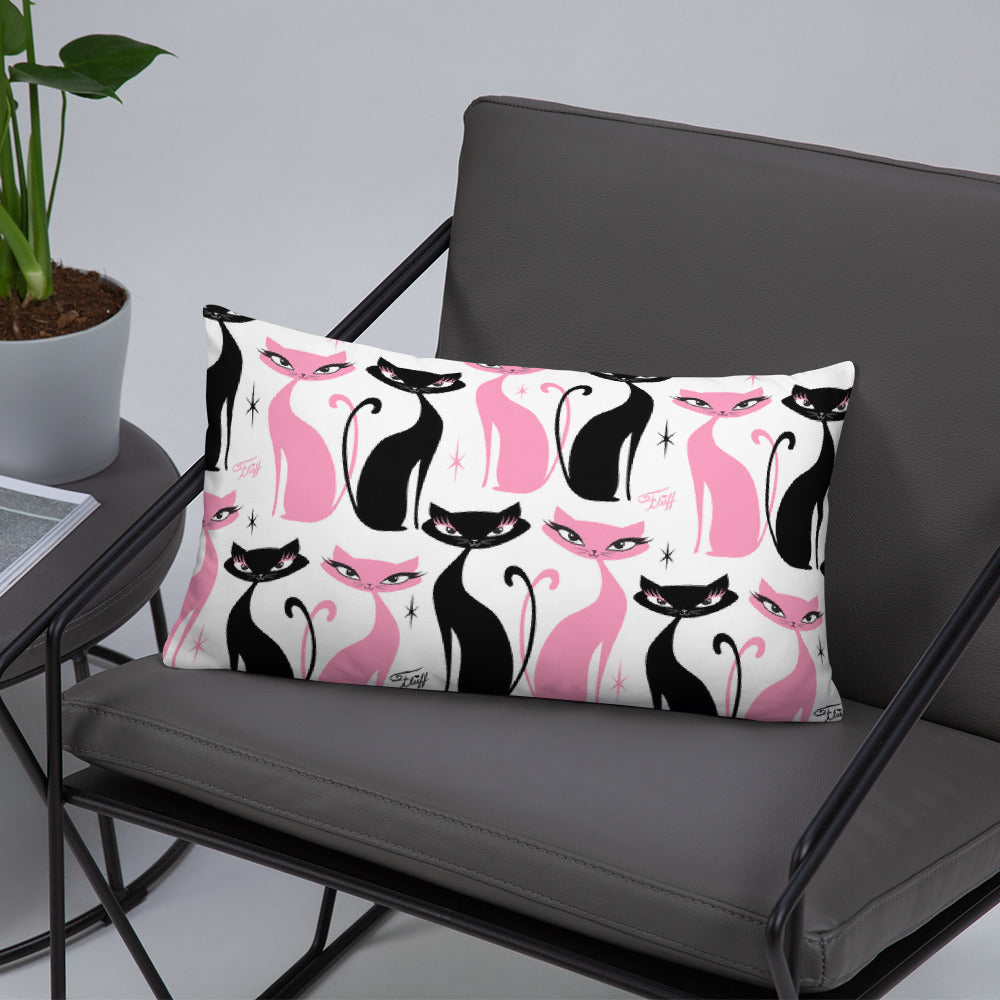 Mod Love Cats • Throw Pillow