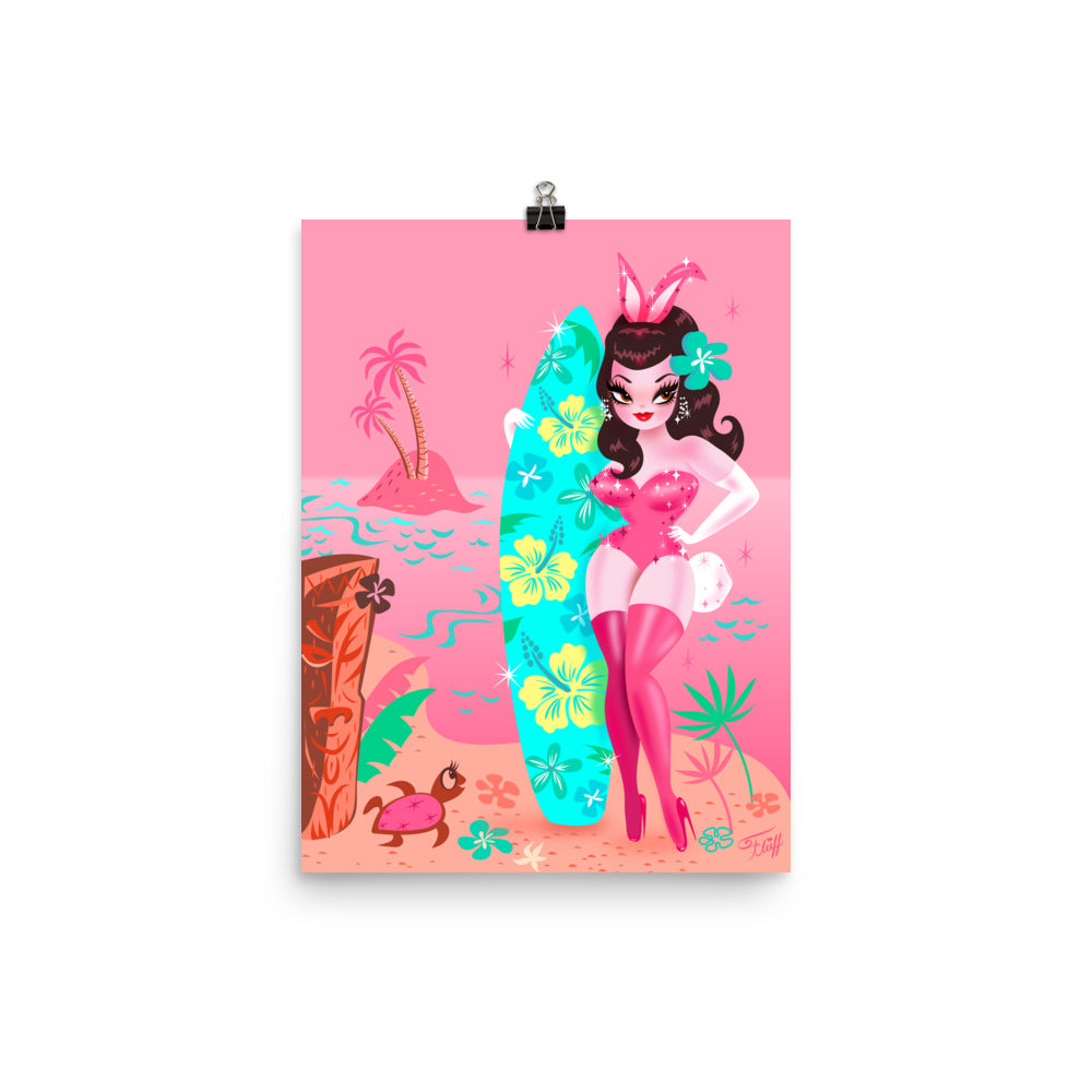 The Hawaii Burlesque Festival - Beach Bunny • Art Print