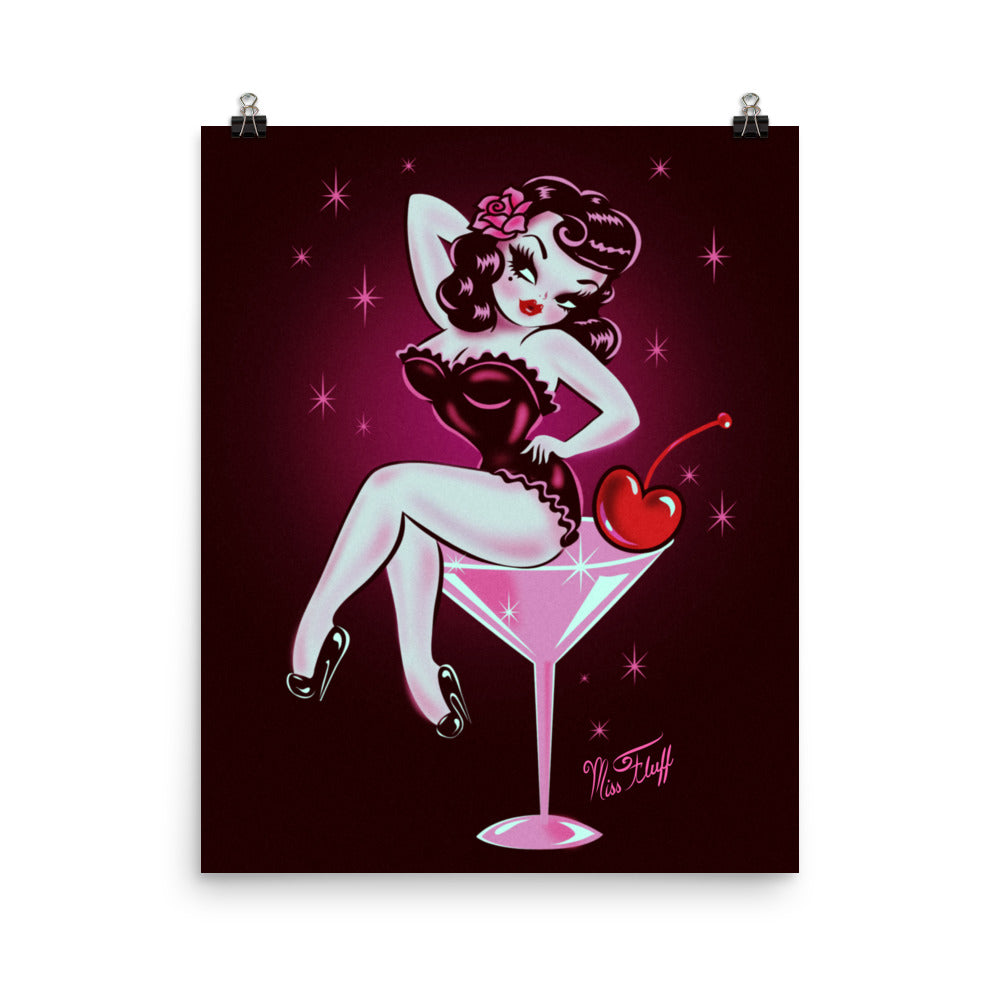 Cherry Martini Girl • Art Print