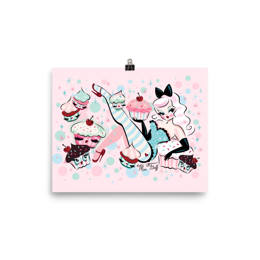 Vanilla Cupcake Doll • Art Print