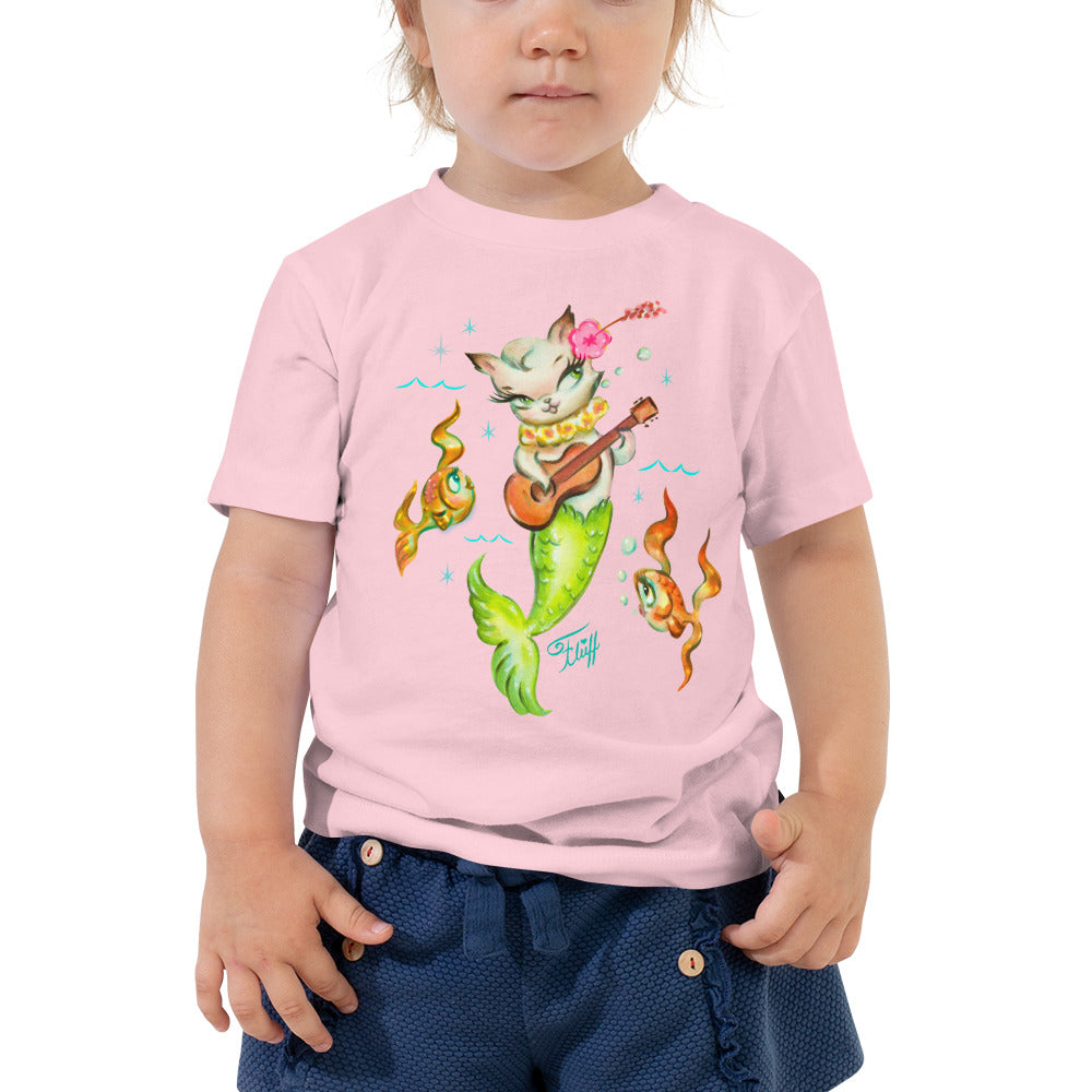 Merkitten with Ukelele • Toddler Short Sleeve Tee