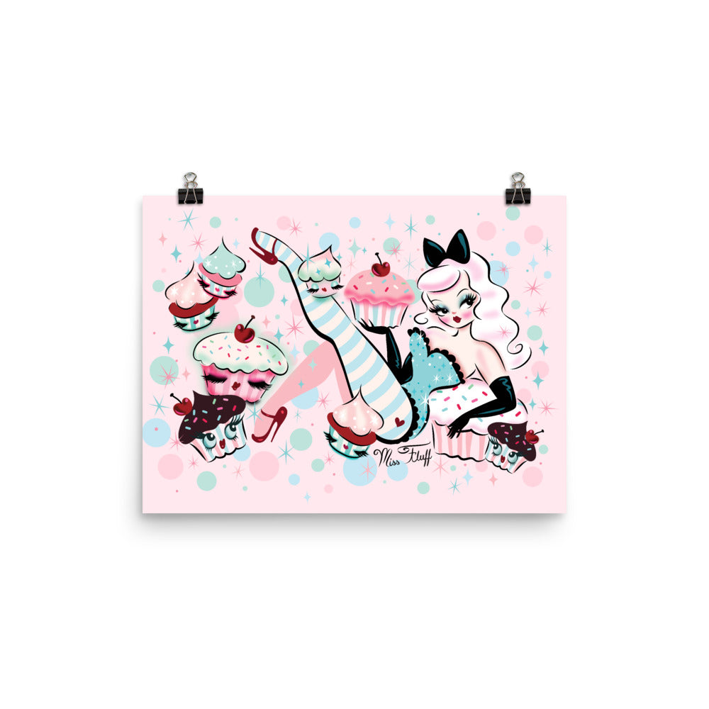 Vanilla Cupcake Doll • Art Print
