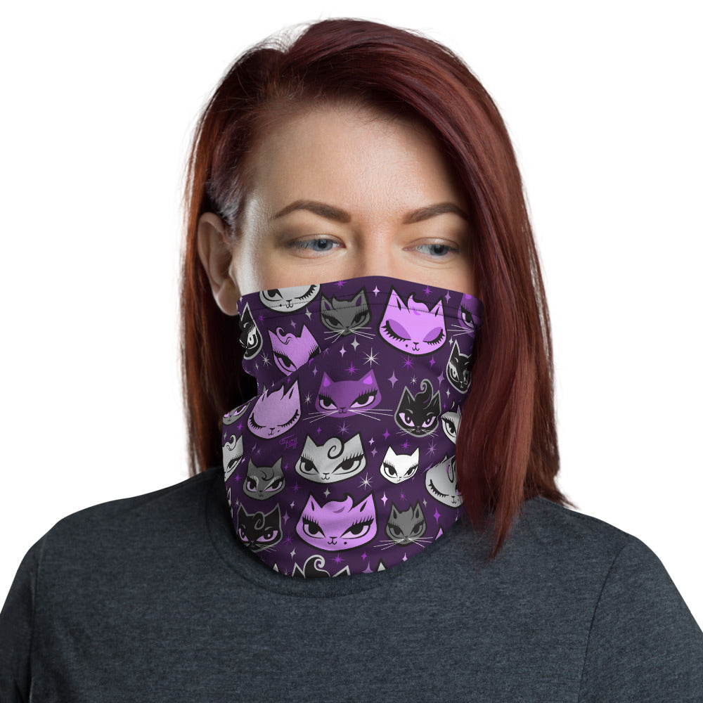 Billy Cats Purple • Neck Gaiter Face Mask