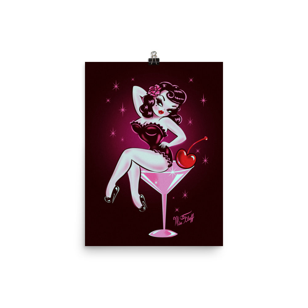 Cherry Martini Girl • Art Print