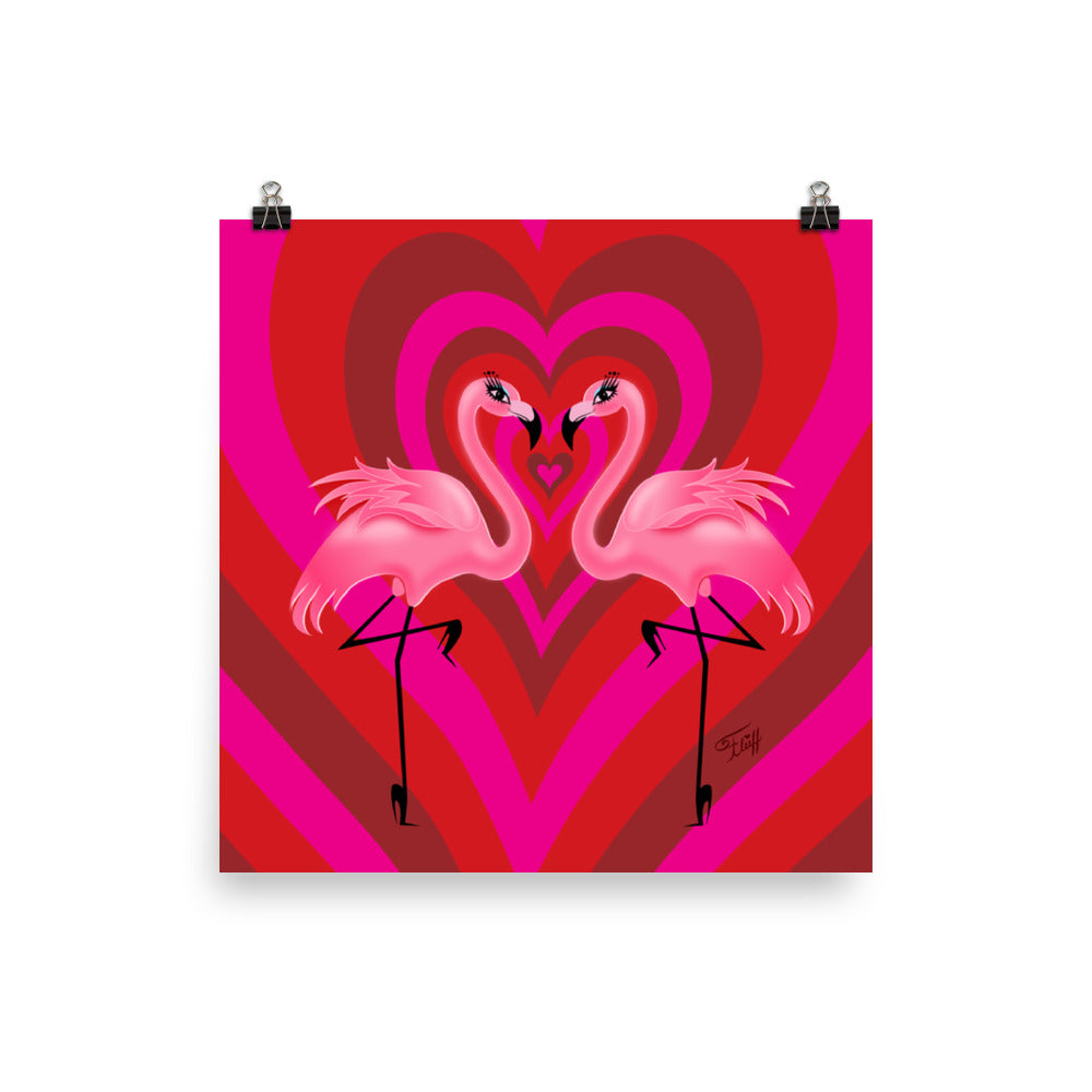 Flamingo Love • Art Print