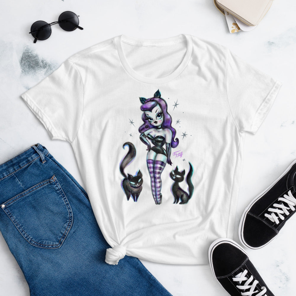 Cat Dolly with Kitty Friends • Womens' T-Shirt