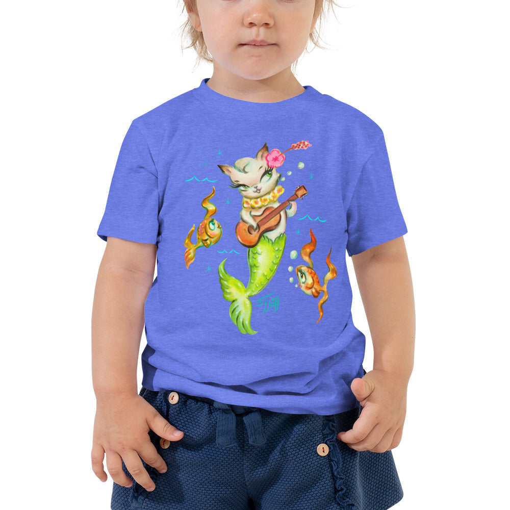 Merkitten with Ukelele • Toddler Short Sleeve Tee