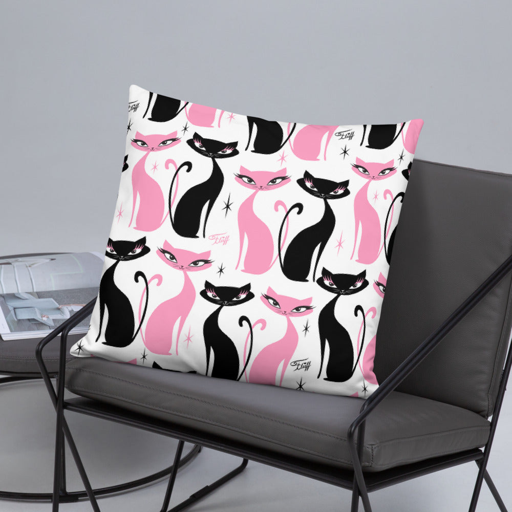 Mod Love Cats • Throw Pillow