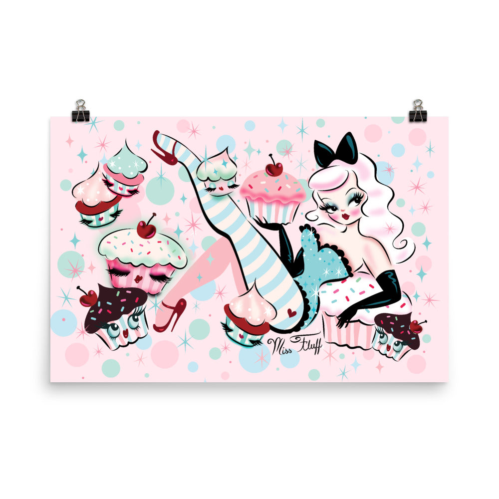 Vanilla Cupcake Doll • Art Print