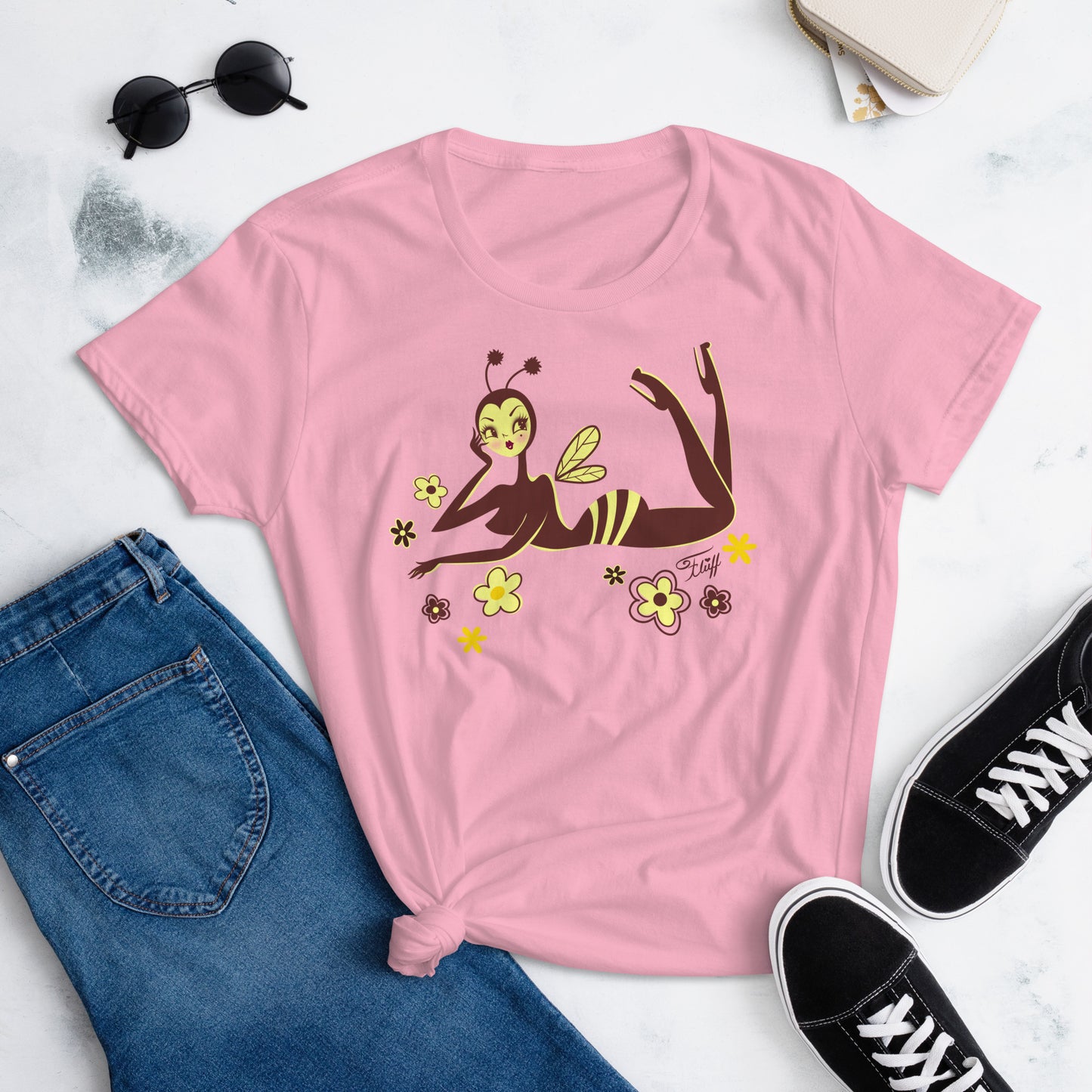 Bee Girl Lounging • Women's Tee