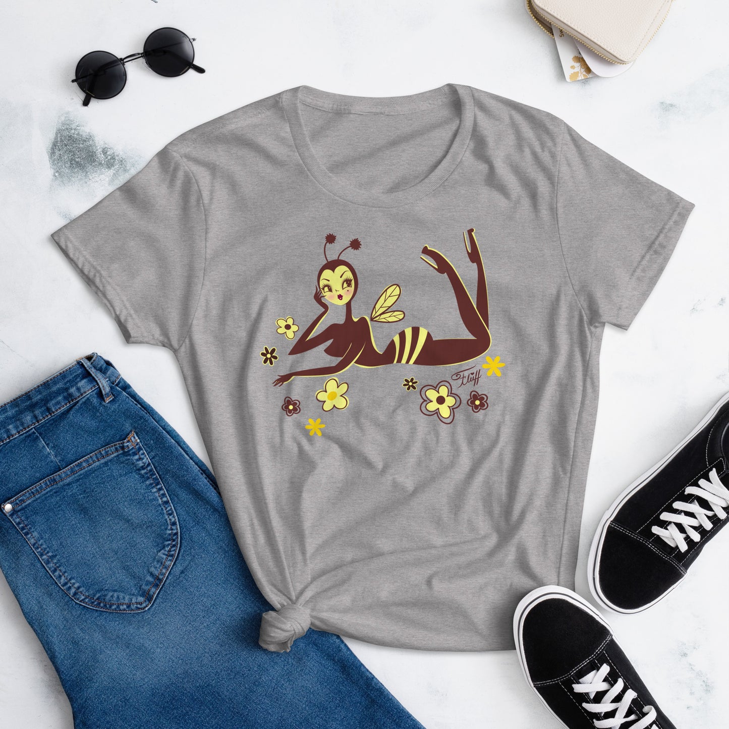 Bee Girl Lounging • Women's Tee