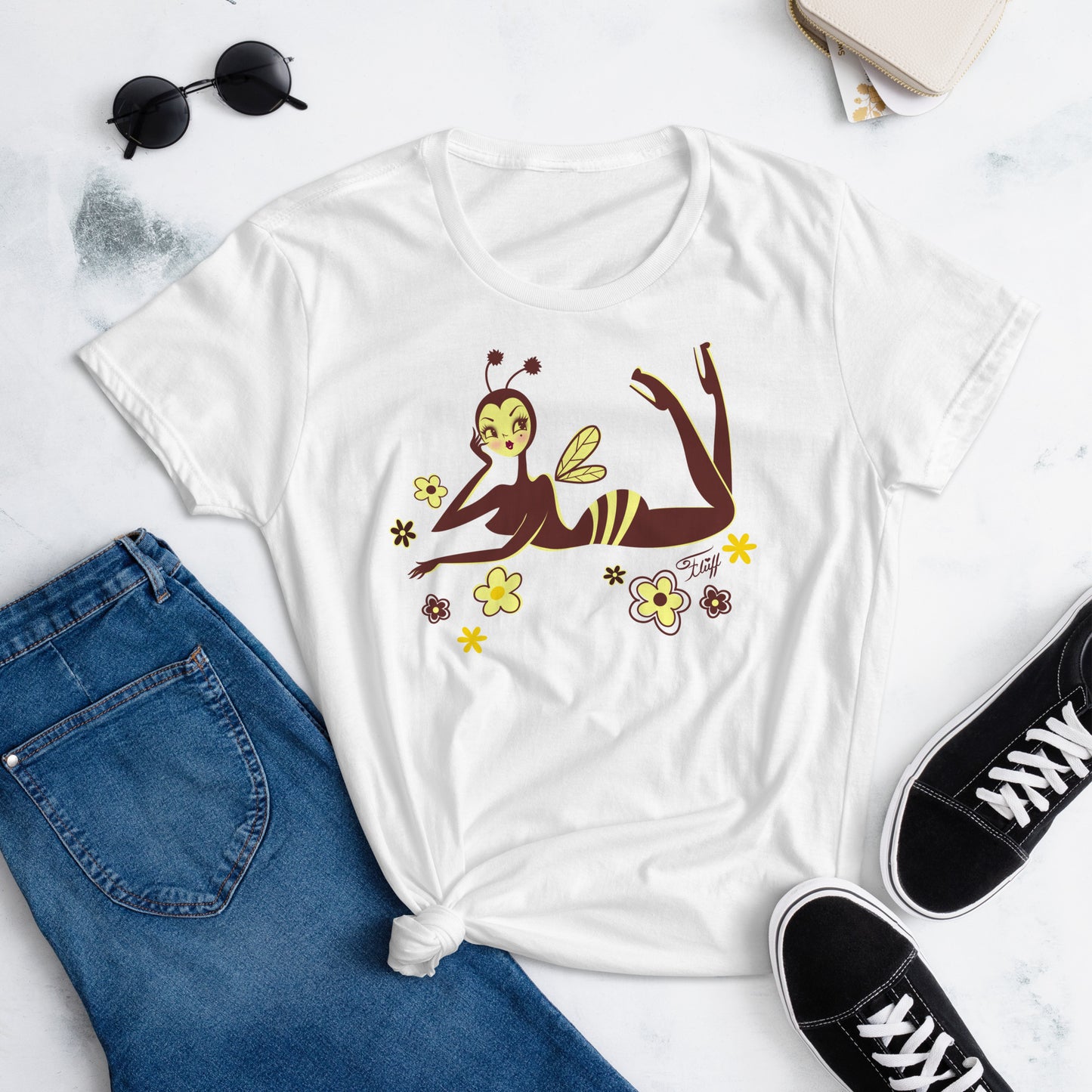 Bee Girl Lounging • Women's Tee
