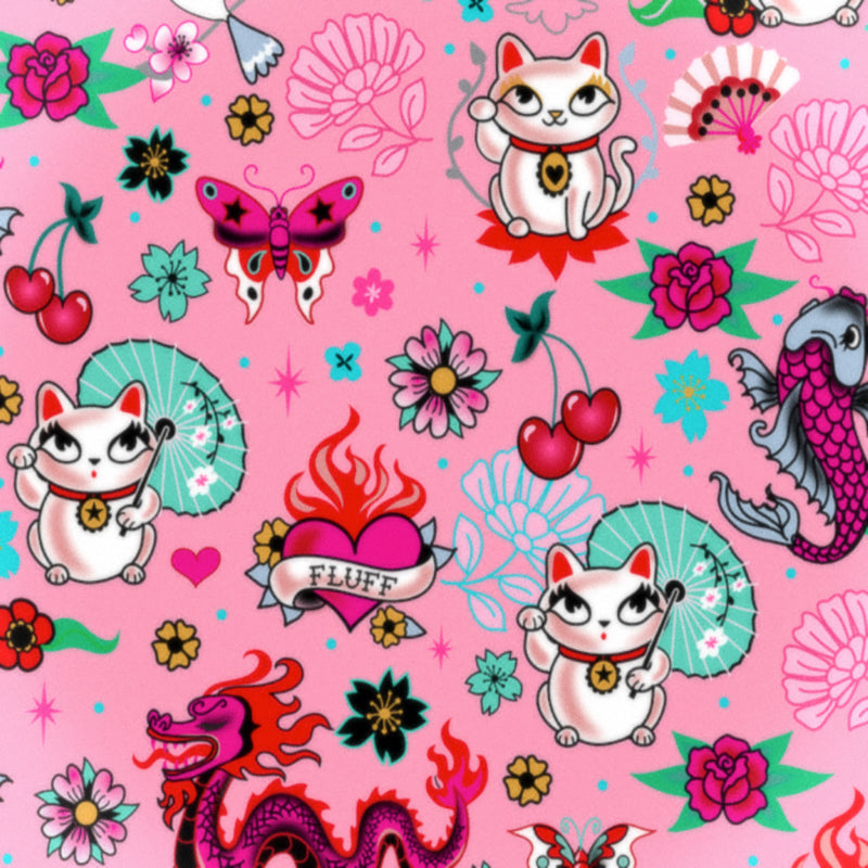 Lucky Kitty on Pink