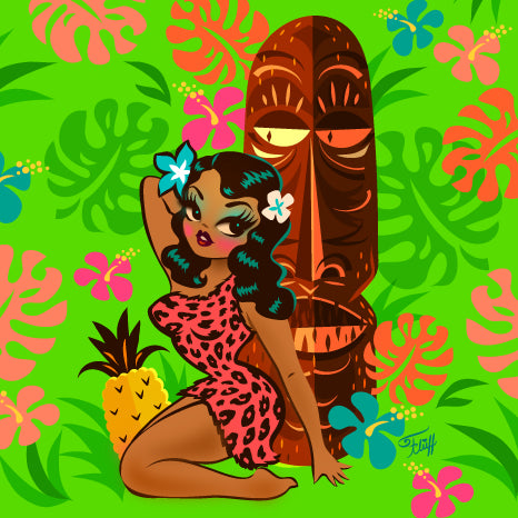 Tiki Temptress in Pink Leopard Print