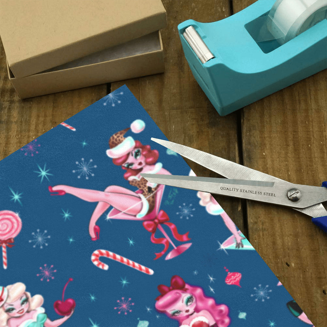 Christmas Candy Martini Pinups • Gift Wrap Paper 3 Rolls