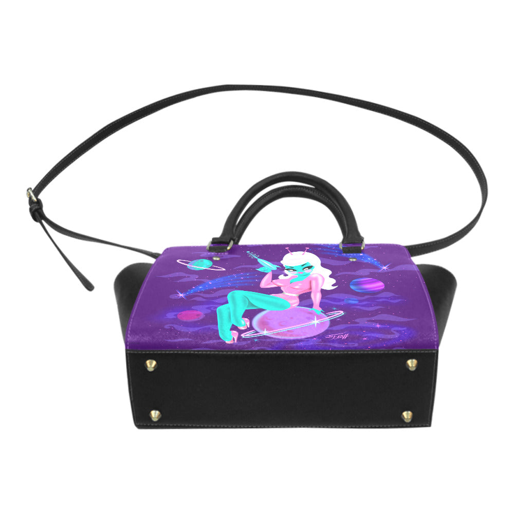Alien Girl on Saturn • Handbag