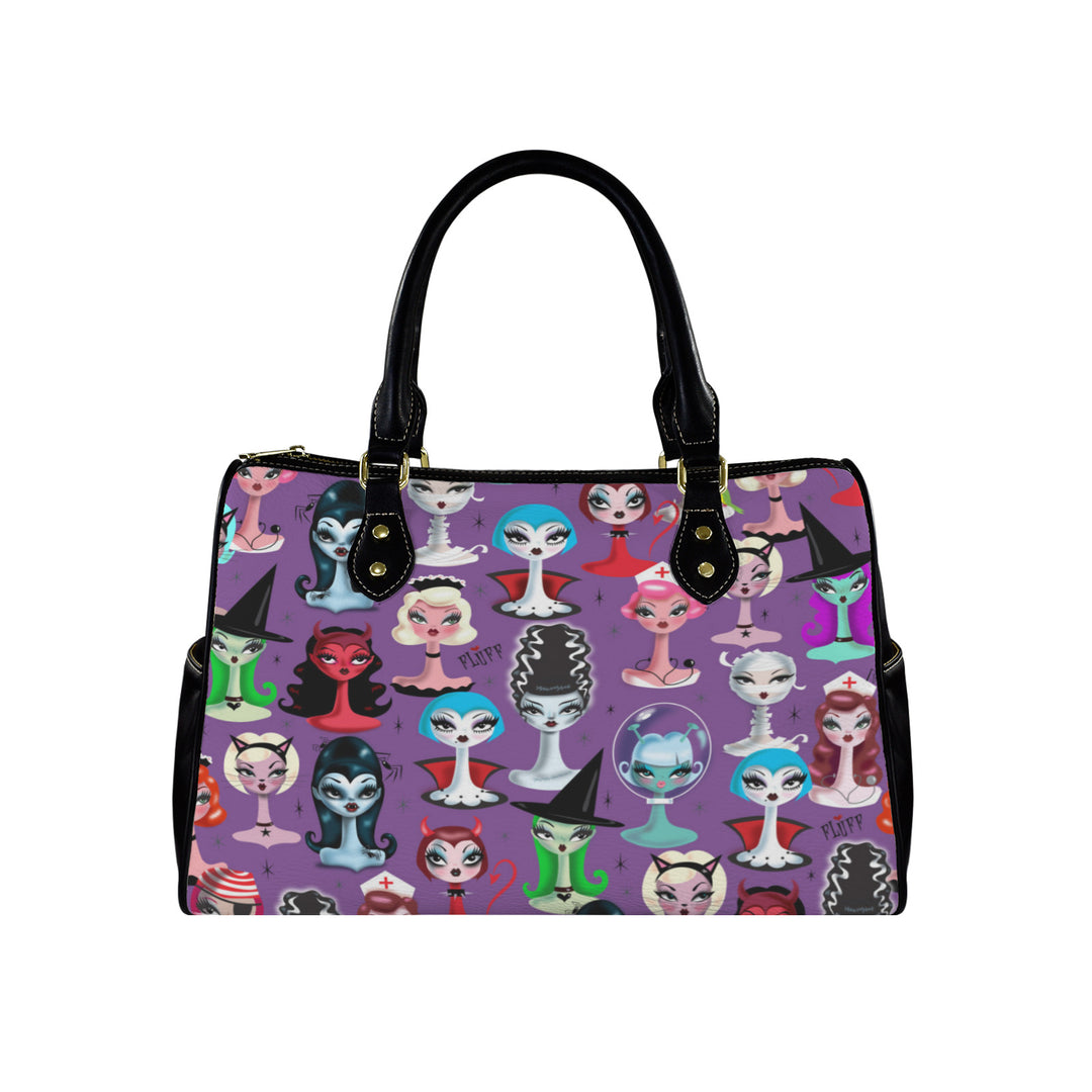Spooky Dolls Purple • Barrel Handbag