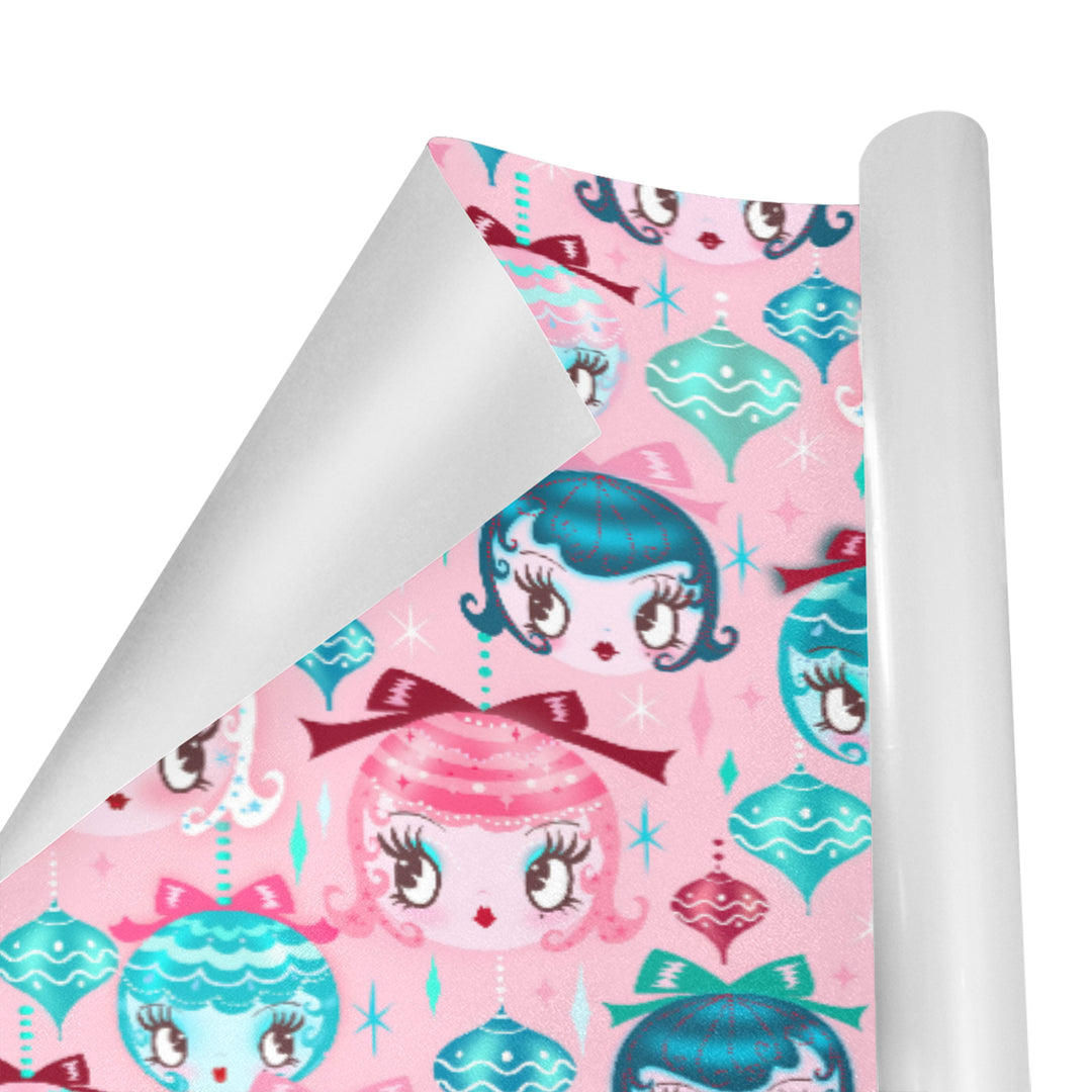 Dolly Ornaments Pink • Gift Wrap Paper 3 Rolls