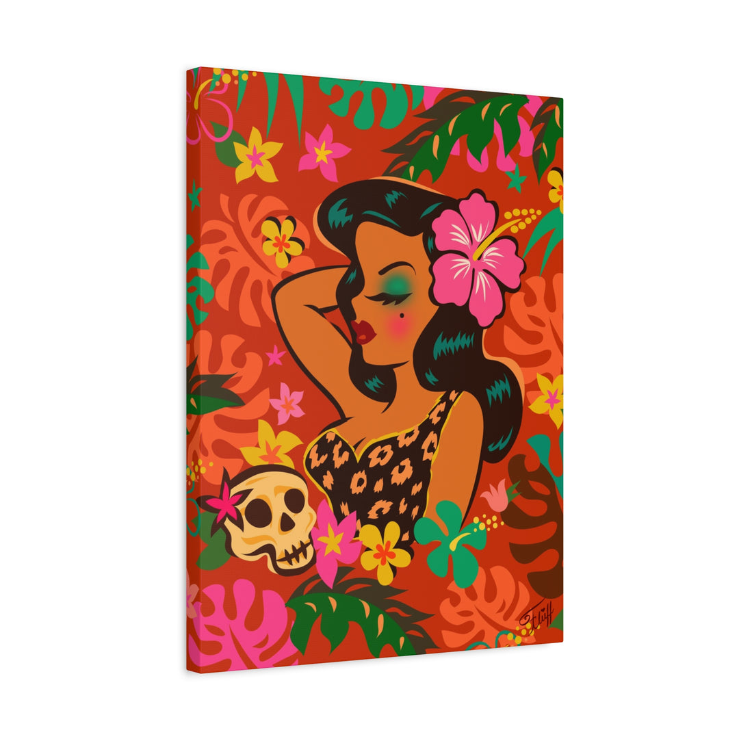 Tiki Temptress - Tropical Doll • Canvas Gallery Wrap