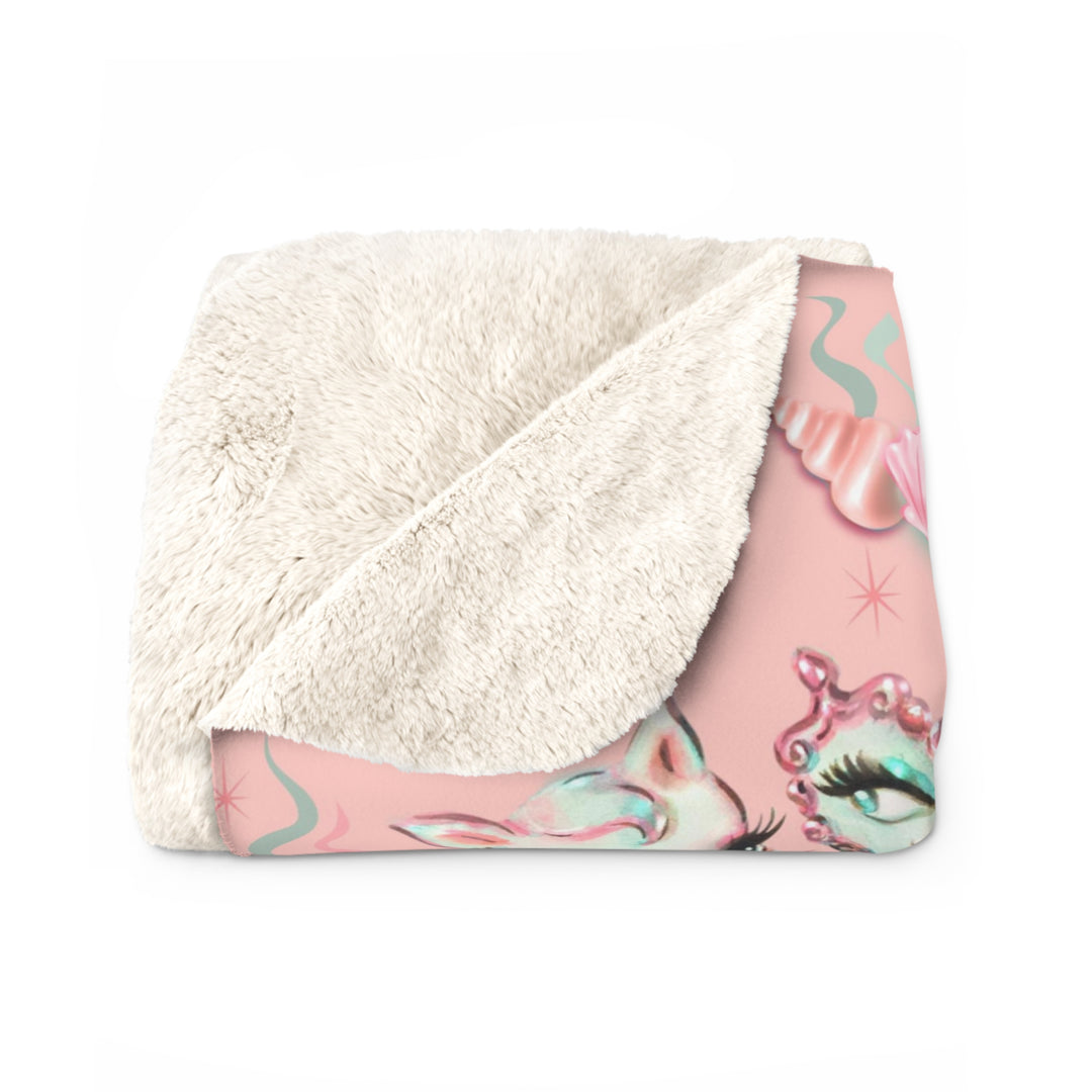 Merkittens with Pearls Blush  • Sherpa Fleece Blanket