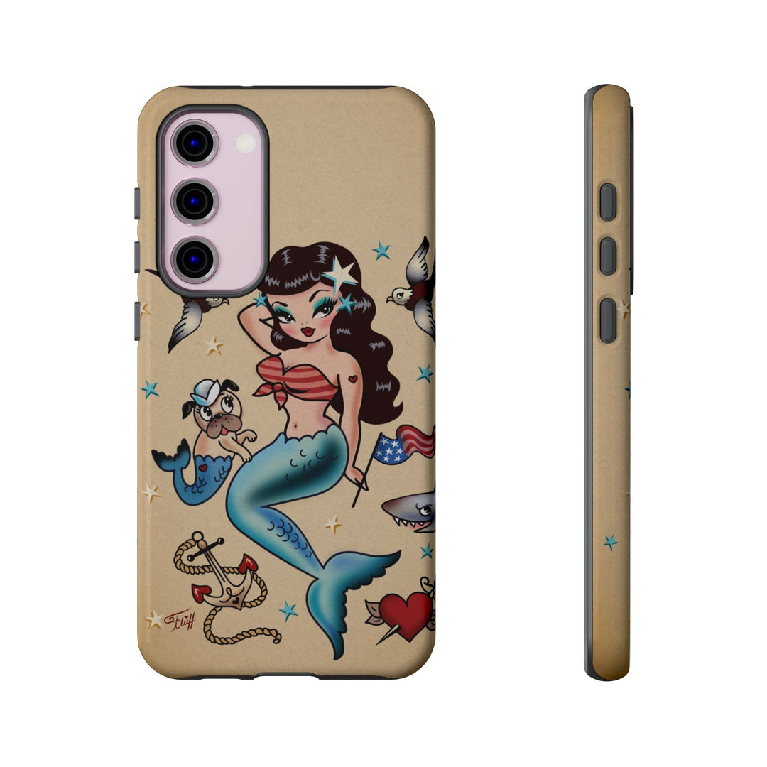 Patriotic Mermaid • Tough Phone Case