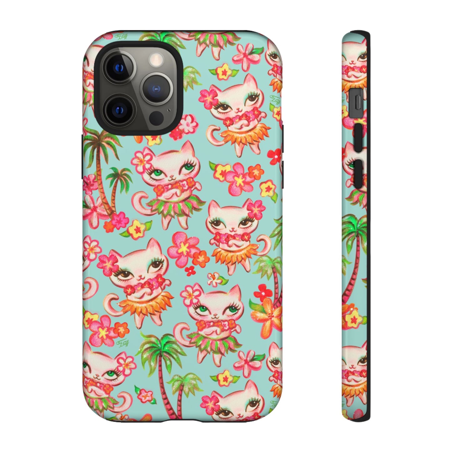 Hula Kitties Aqua • Tough Phone Case