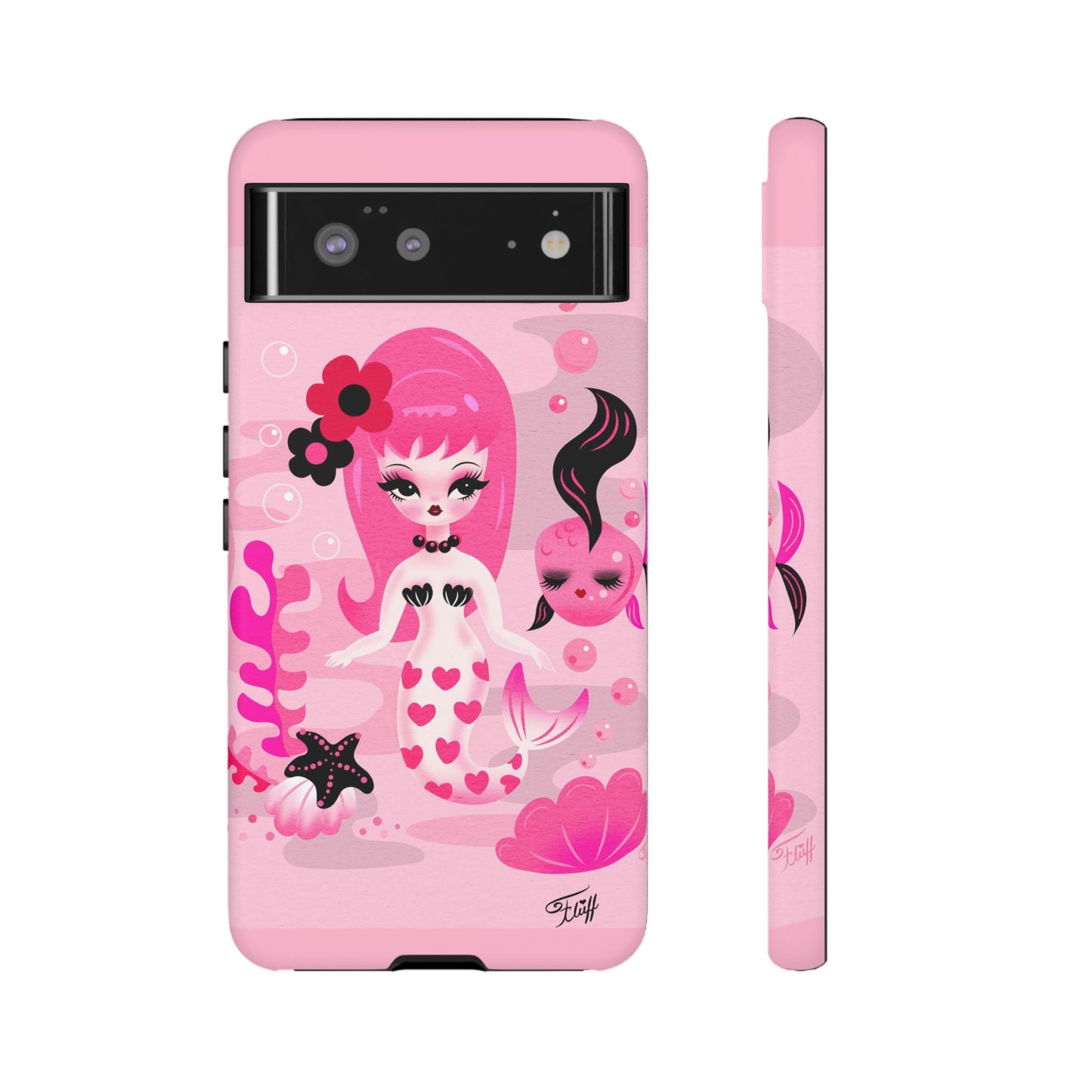 Pink Mod Mermaid • Tough Phone Case