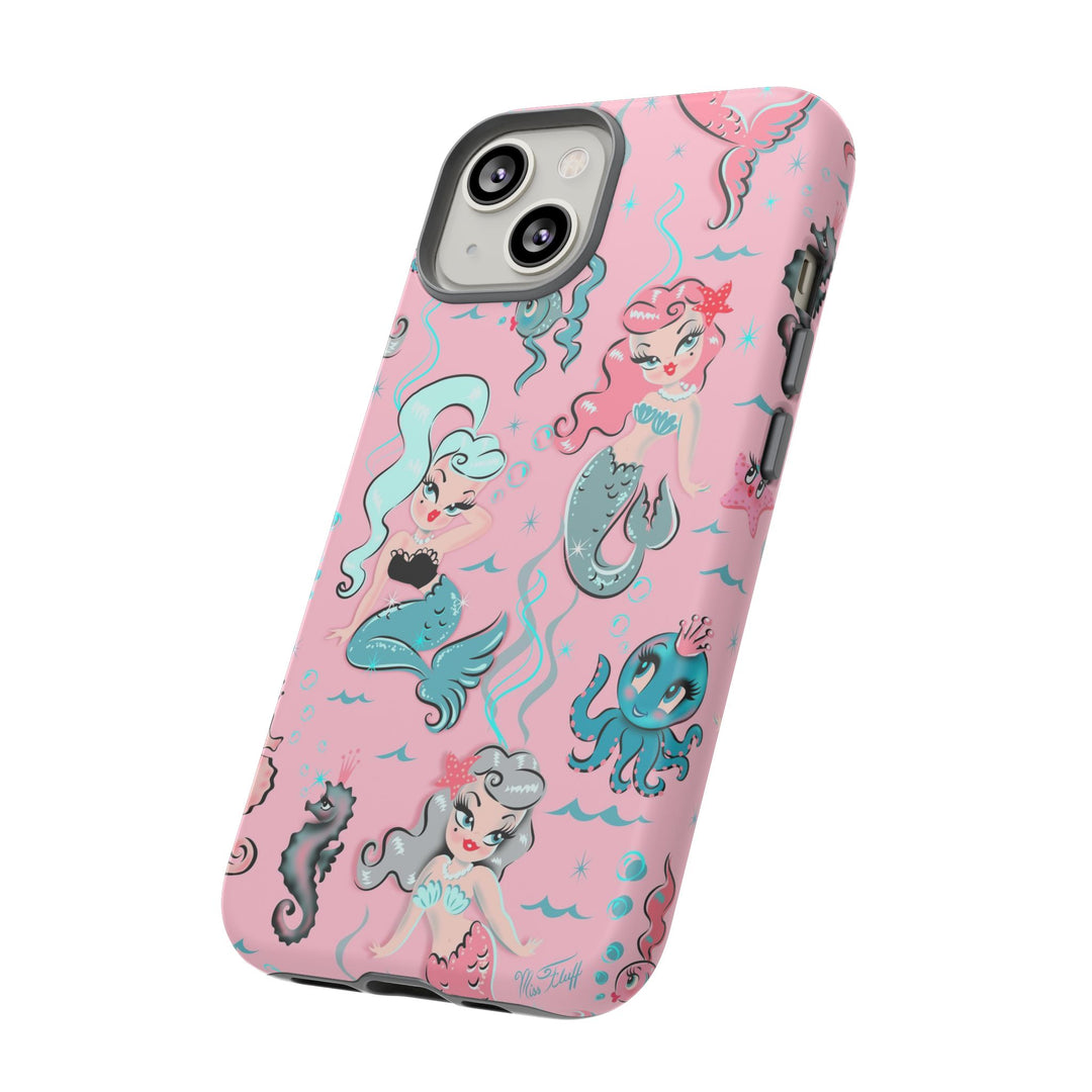 Babydoll Mermaids on Pink • Tough Phone Case