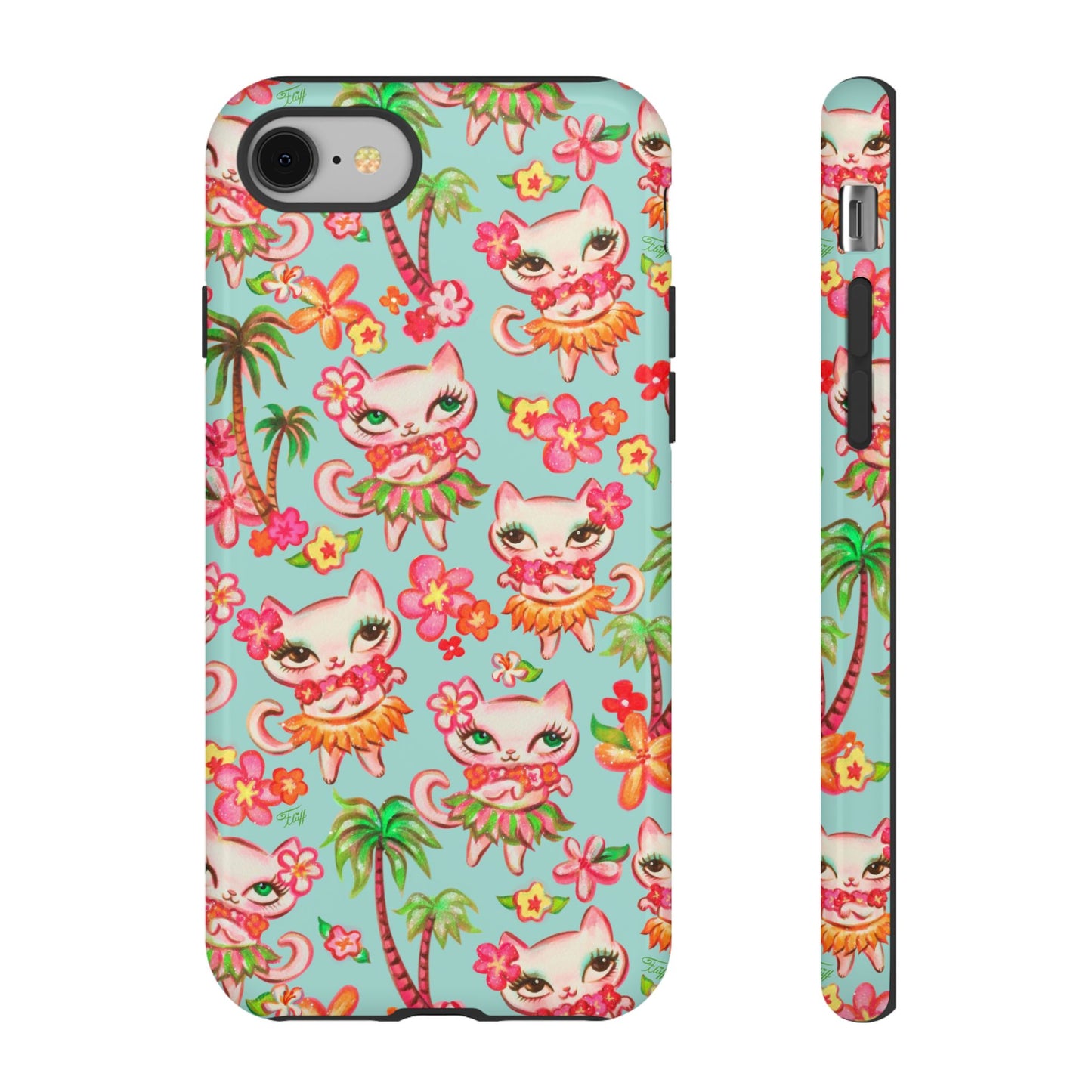 Hula Kitties Aqua • Tough Phone Case