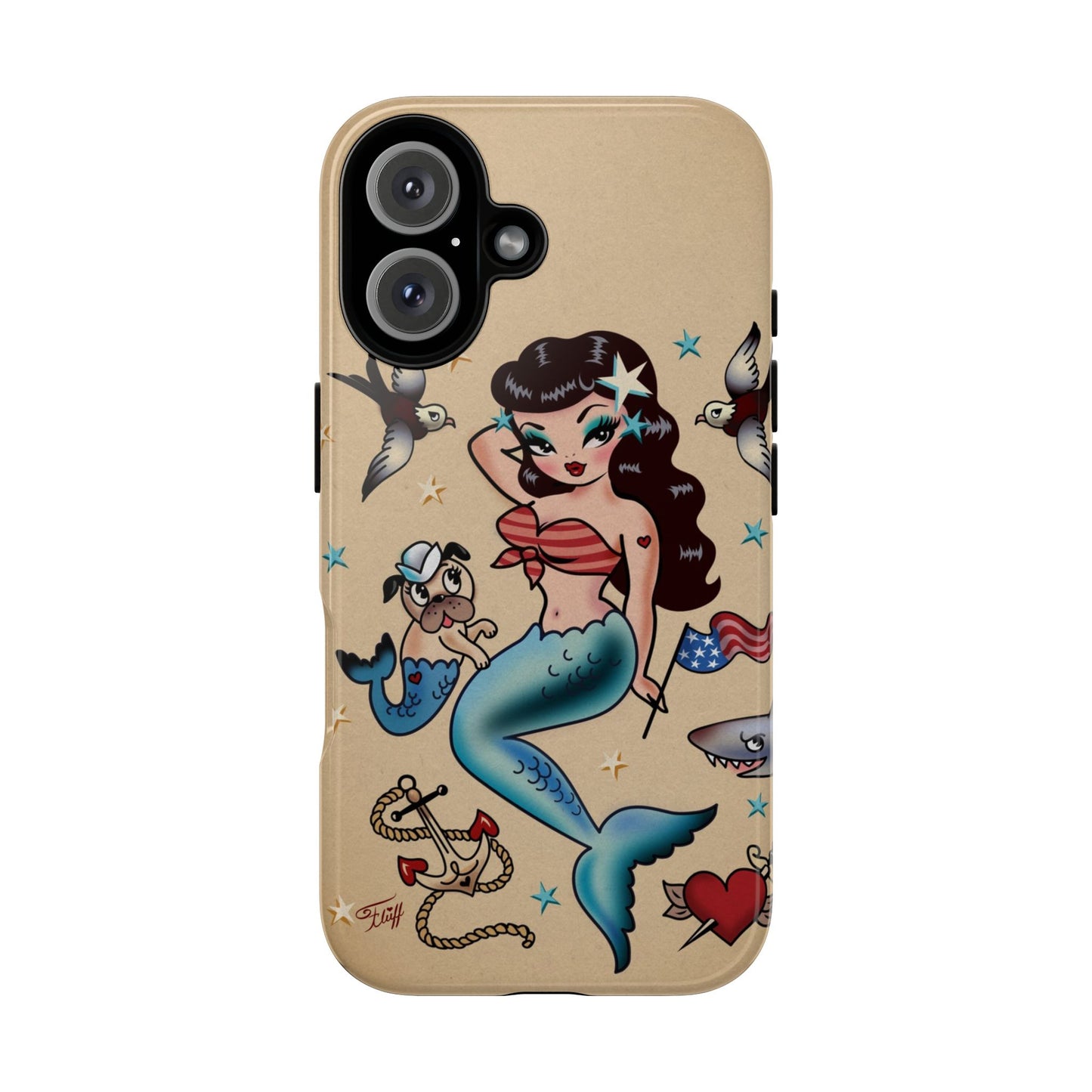 Patriotic Mermaid • Tough Phone Case