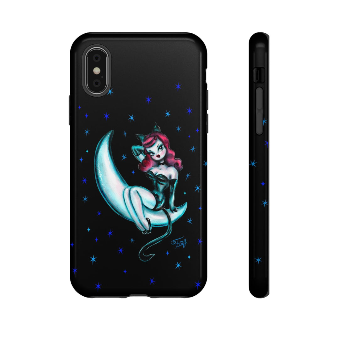 Kitten on the Moon • Tough Phone Case