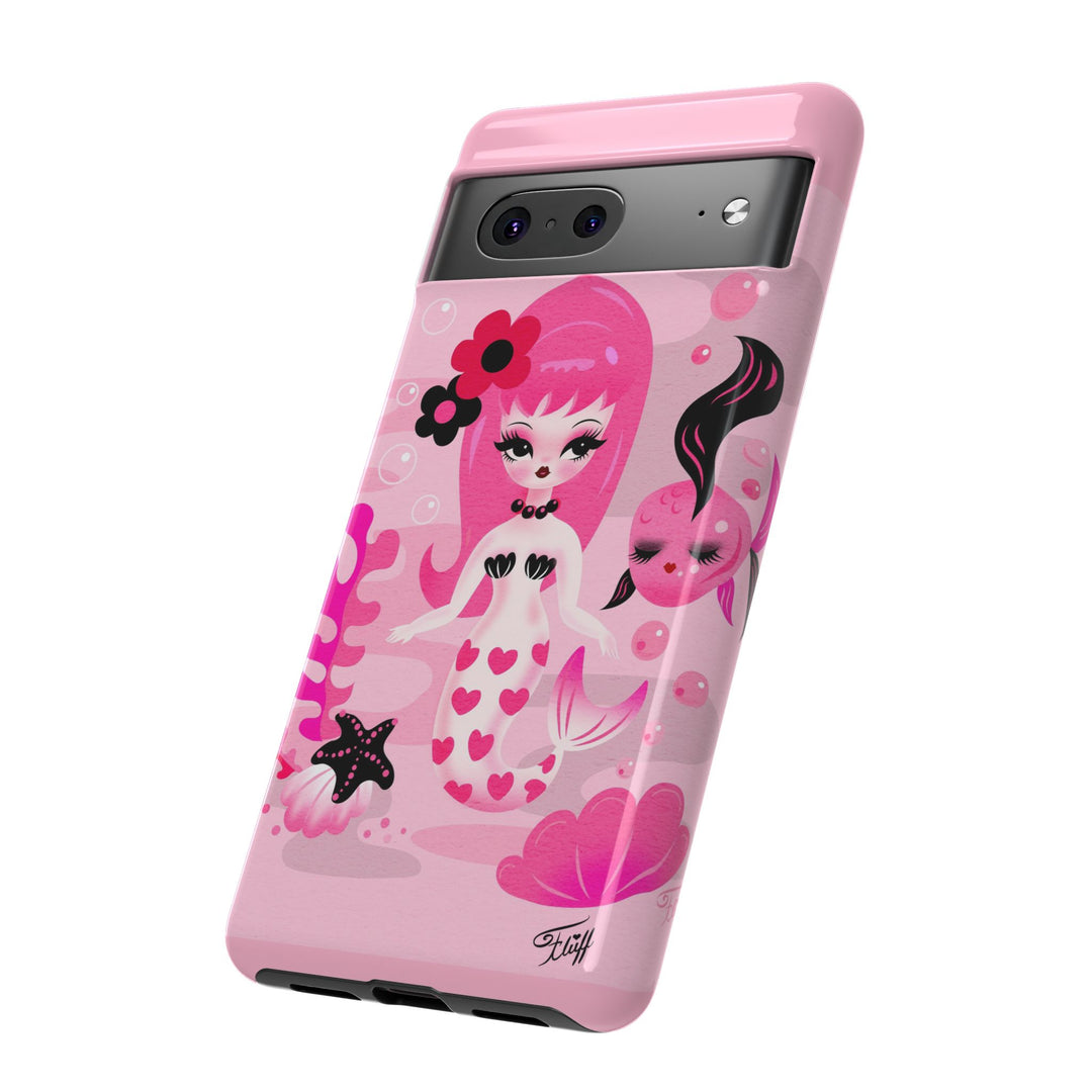 Pink Mod Mermaid • Tough Phone Case