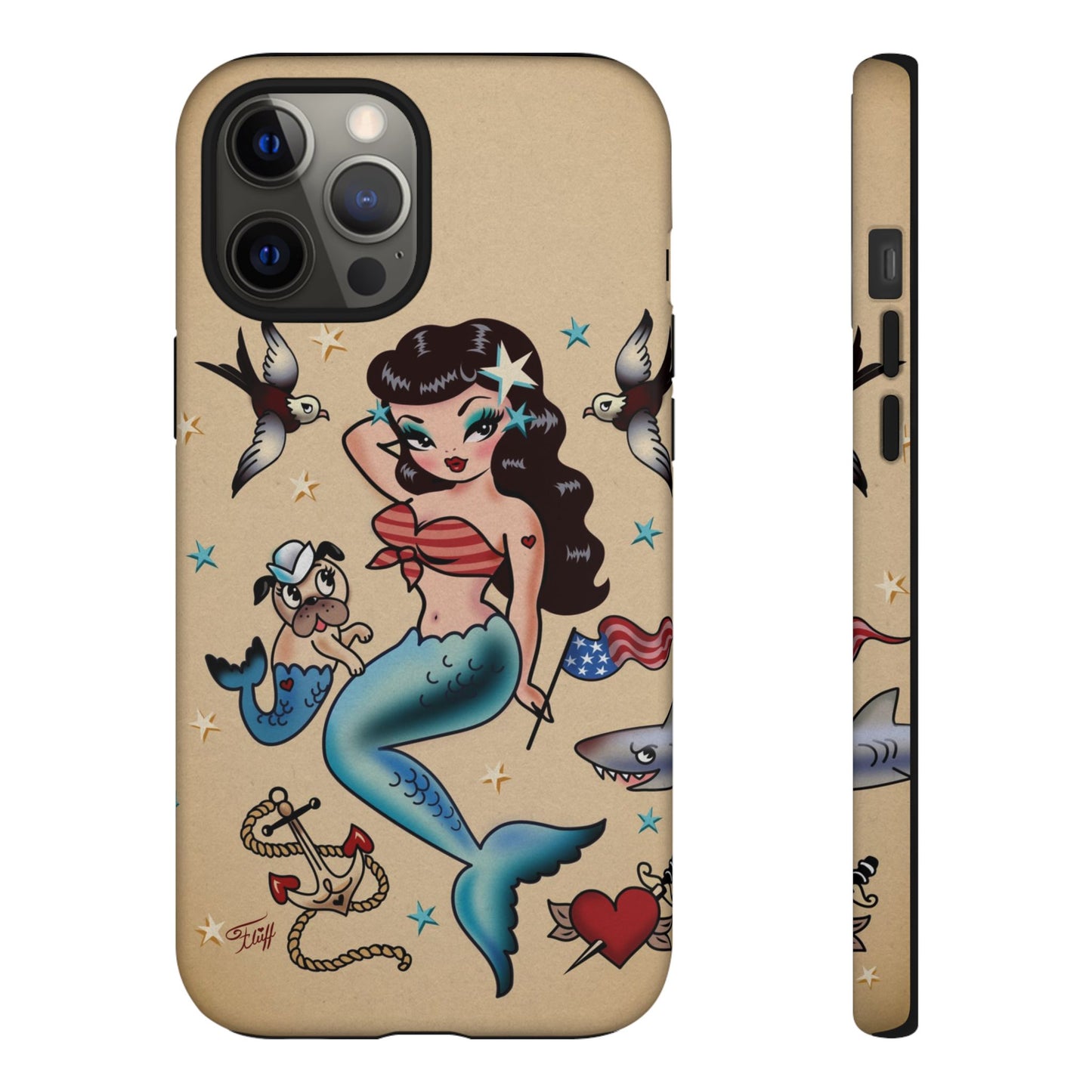 Patriotic Mermaid • Tough Phone Case