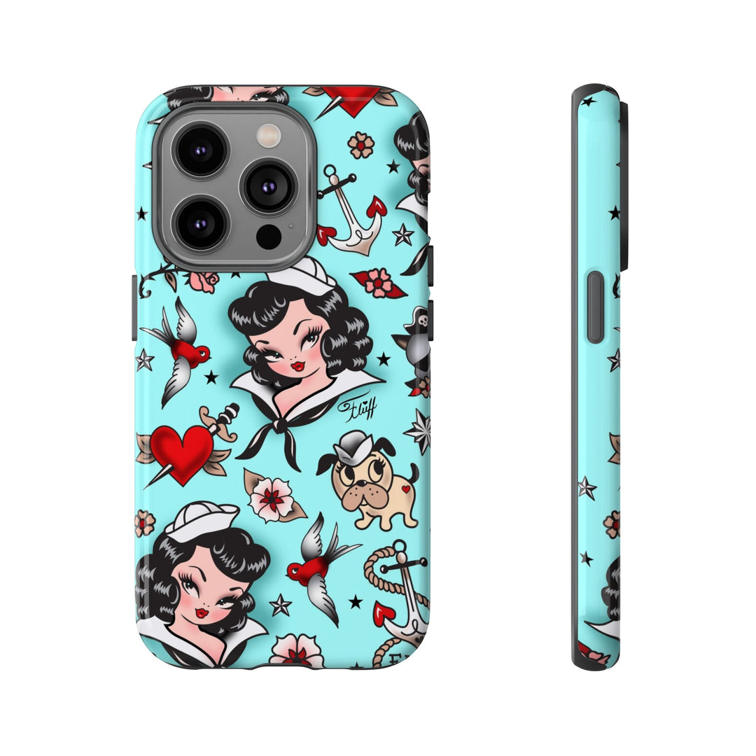 Suzy Sailor Girl on Light Blue • Phone Case