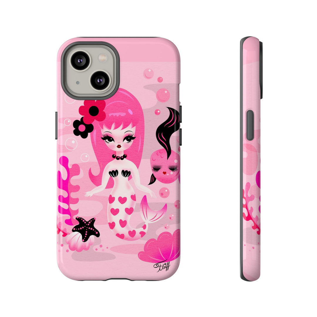 Pink Mod Mermaid • Tough Phone Case