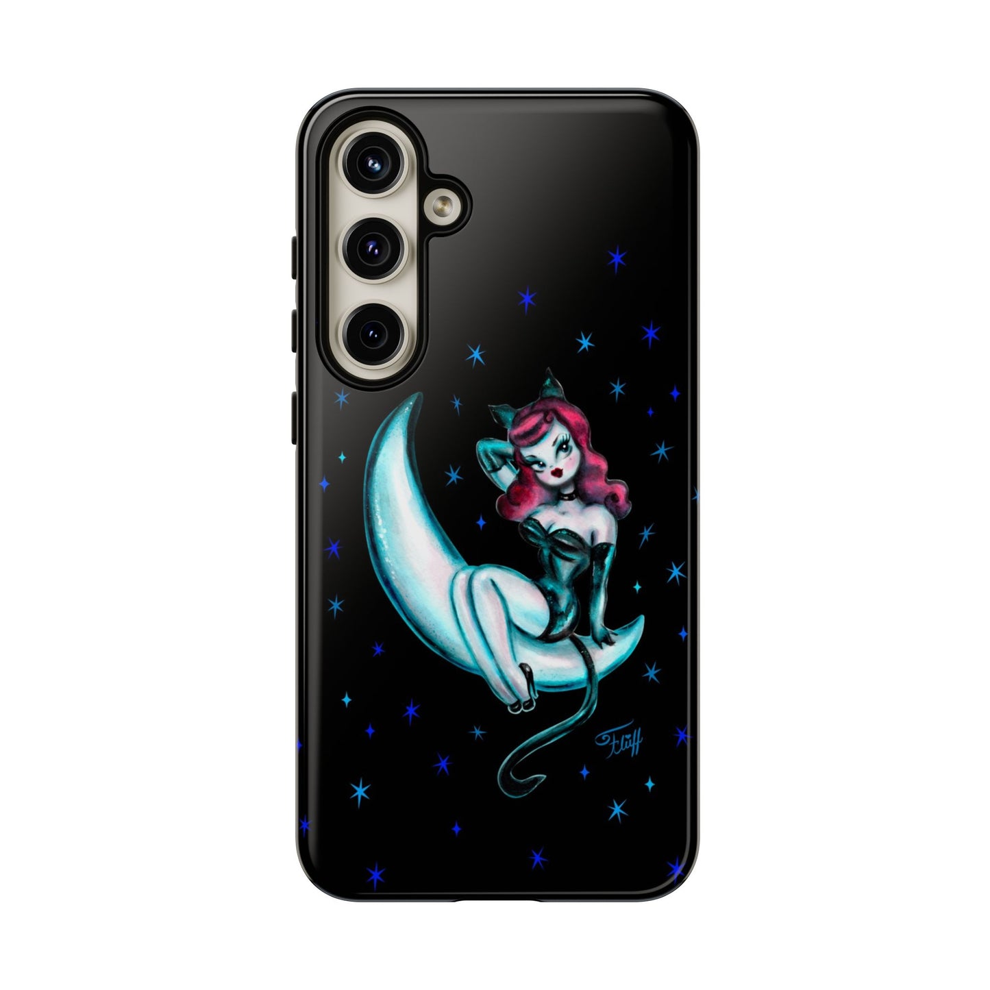 Kitten on the Moon • Tough Phone Case