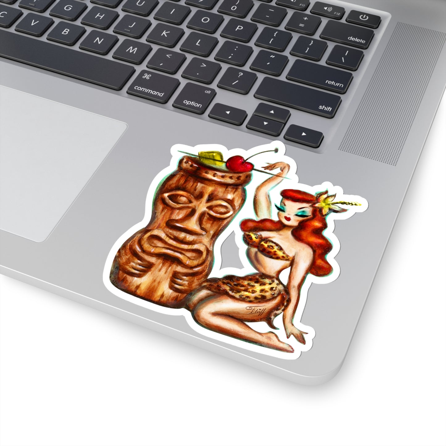 Tiki Mug Girl • Kiss-Cut Sticker