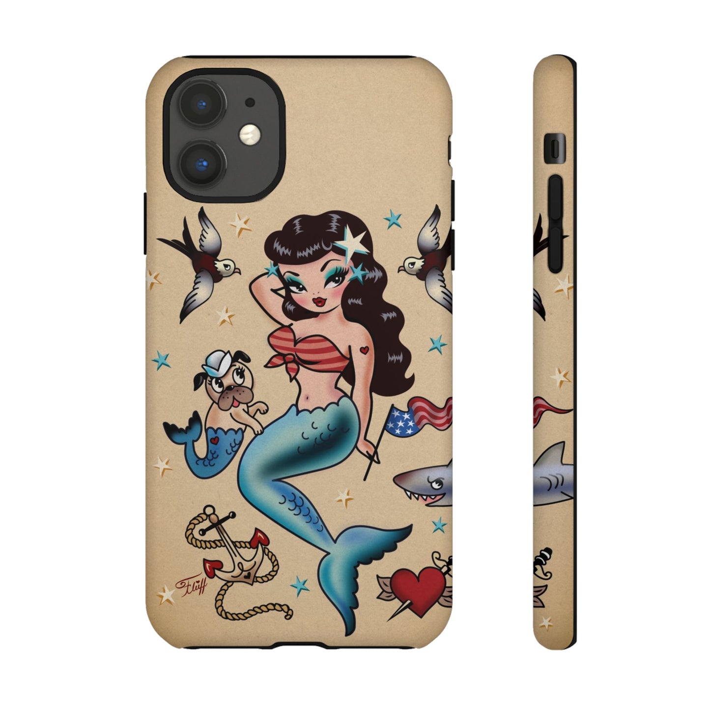 Patriotic Mermaid • Tough Phone Case